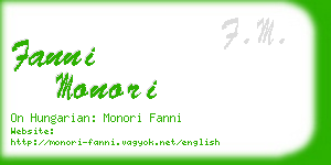 fanni monori business card